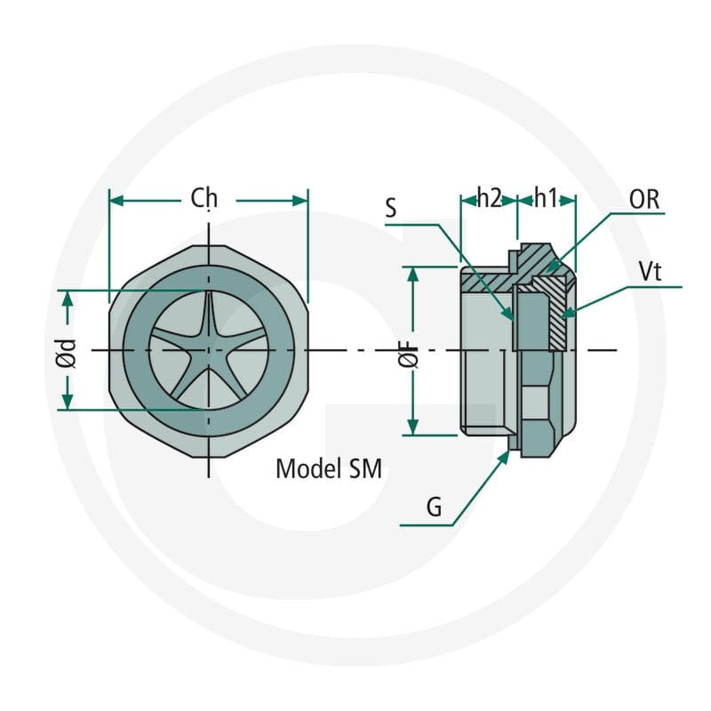 Miselli Wziernik z aluminium M24 x 1,5 85002175 - Sklep PoltechParts
