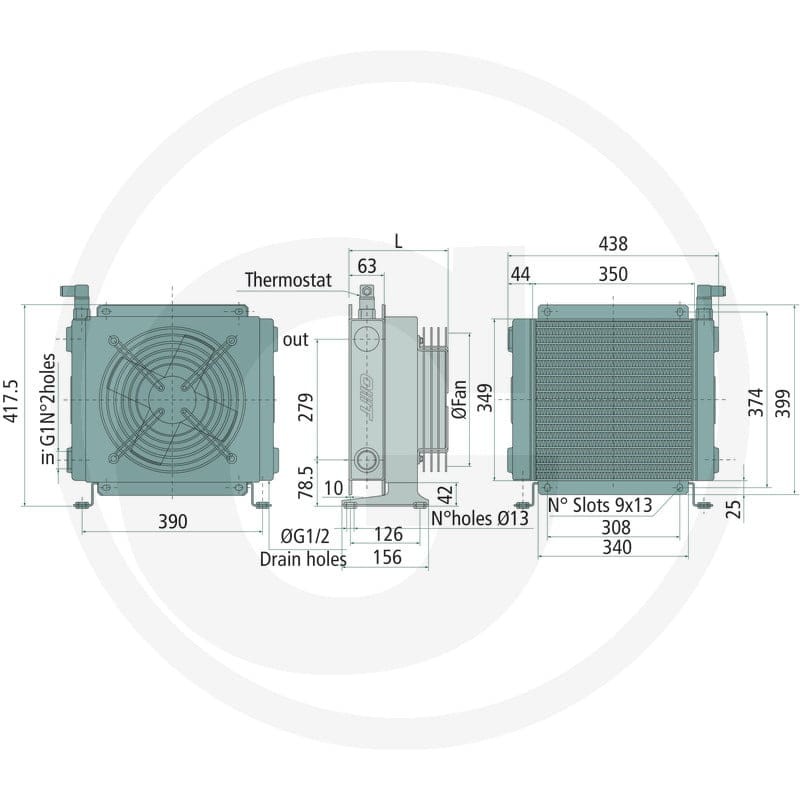 OMT Chłodnica oleju SS30 12V bez termostatu 85002280 - Sklep PoltechParts