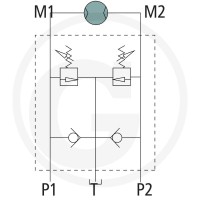 Oleodinamica Marchesini Podwójny ogranicznik ciśnienia VAU-AC 3/ 85002354 - Sklep PoltechParts
