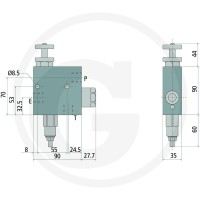 Oleodinamica Marchesini 3-drożny zawór sterujący przepływem RFP3 85002363 - Sklep PoltechParts