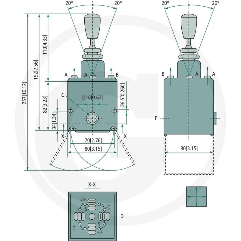 Danfoss Joystick PVRES 850155B4212