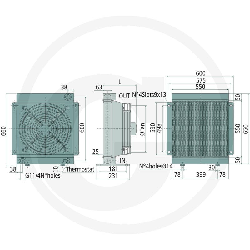 OMT Chłodnica oleju SS50 24V bez termostatu 85002293 - Sklep PoltechParts