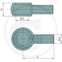 Oleodinamica Marchesini Przyłącze rurowe 1/4 - 205mm 85002143 - Sklep PoltechParts