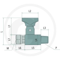 GRANIT Kurek manometru EML 1/4 "MF 85002379 - 85002379 - Sklep rolniczy PoltechParts