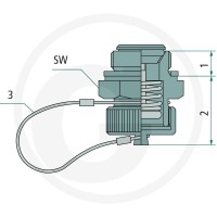GRANIT Zawór serwisowy oleju G 1/2” z linką 85003008 - 85003008 - Sklep rolniczy PoltechParts