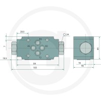 ARGO HYTOS NG06 Zawór zwrotny z odblokowaniem A 85025030 - 85025030 - Sklep rolniczy PoltechParts