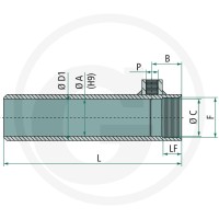 Contarini D25/200 Rura siłownika ISO H9, 1/4" M28x1,5 82000342 - 82000342 - Sklep rolniczy PoltechParts