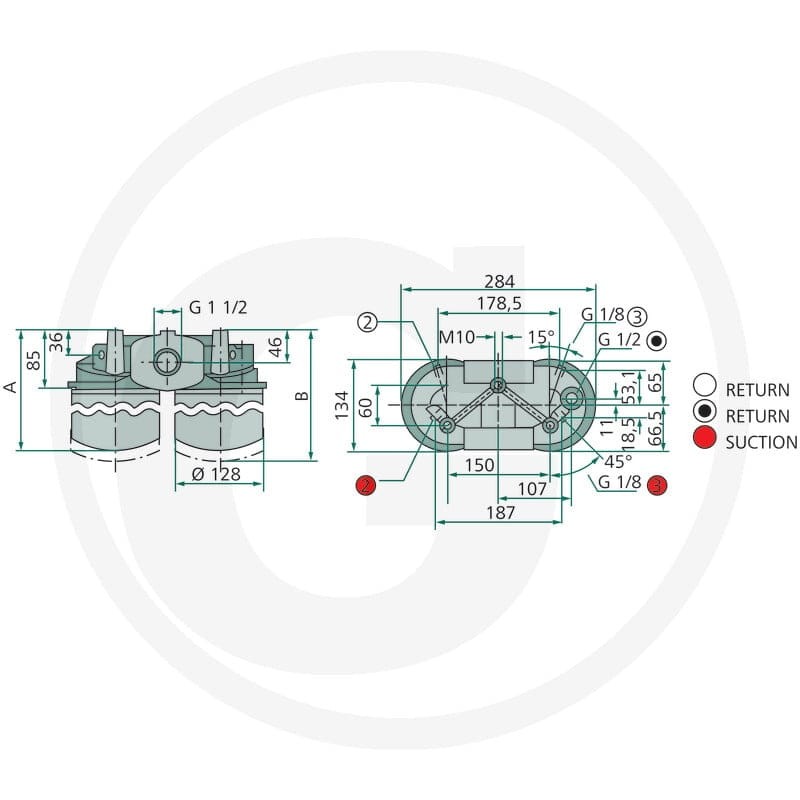 IKRON Spin on Filtr powrotny HF30.210 P025 85001012 - 85001012 - Sklep rolniczy PoltechParts