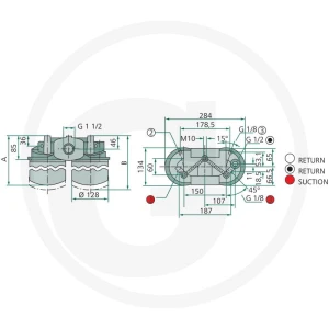 IKRON Spin on Filtr powrotny HF30.210 P025 85001012
