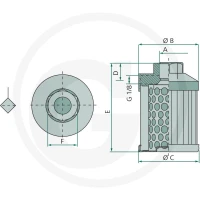 IKRON Filtr ssący 30.077 FB125 85001073 - 85001073 - Sklep rolniczy PoltechParts