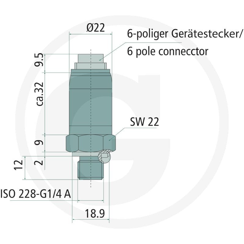 Hydrotechnik Czujnik ciśnienia ISDS 0-6 bar 85000090 - Sklep PoltechParts