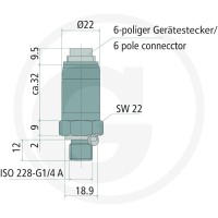 Hydrotechnik Czujnik ciśnienia ISDS 0-6 bar 85000090 - Sklep PoltechParts