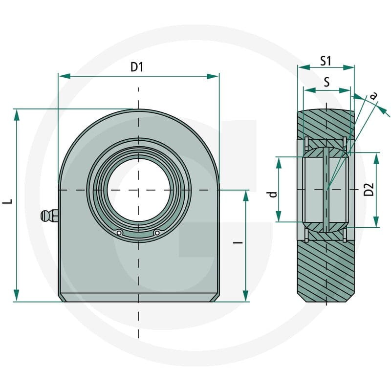 GRANIT Ucho siłownika GF 45 D0 82002065 - 82002065 - Sklep rolniczy PoltechParts