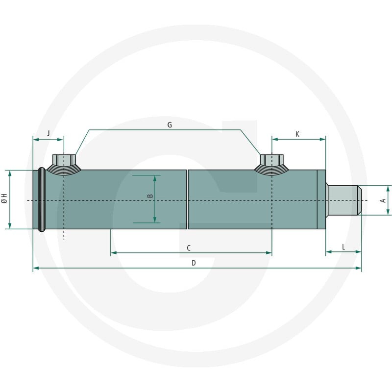 Contarini Siłownik-DW-SB-25-40-600 82000304 - 82000304 - Sklep rolniczy PoltechParts