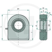 GRANIT Ucho siłownika GF 20 D0 82002060 - 82002060 - Sklep rolniczy PoltechParts