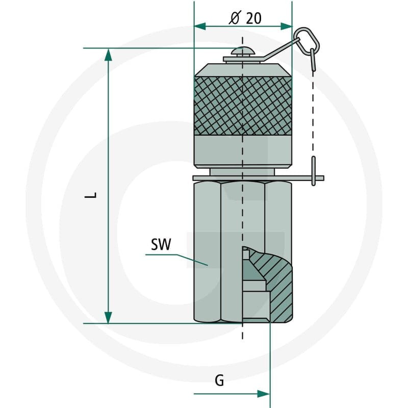 Hydrotechnik Złącze kontrolne M-JIC 7/16-20UNF 85000283 - 85000283 - Sklep rolniczy PoltechParts