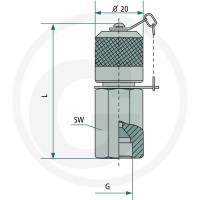 Hydrotechnik Złącze kontrolne M-JIC 7/16-20UNF 85000283 - 85000283 - Sklep rolniczy PoltechParts