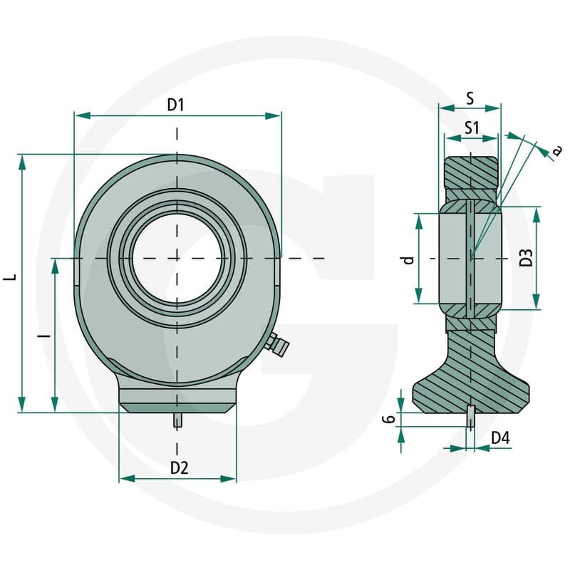GRANIT Ucho siłownika GK 45 D0 82002045 - 82002045 - Sklep rolniczy PoltechParts