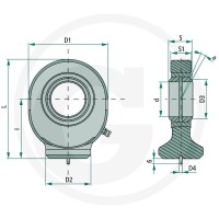 GRANIT Ucho siłownika GK 45 D0 82002045 - 82002045 - Sklep rolniczy PoltechParts