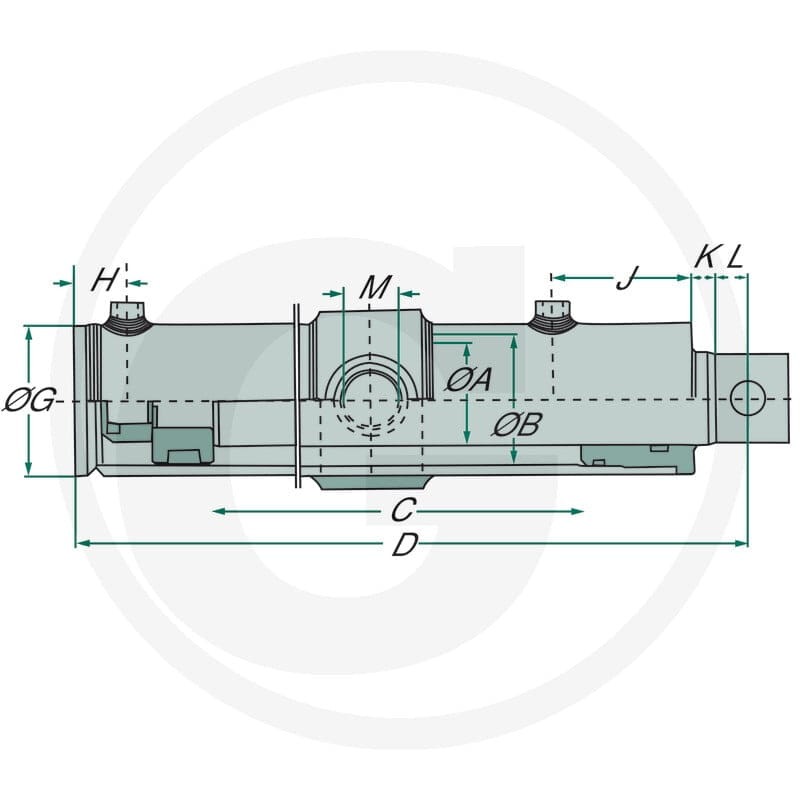 GRANIT Siłownik-DW-HS-70-120-1000 820701210 - Sklep PoltechParts