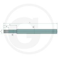 Contarini D50/30-500 Tłoczysko C45 F7, M20x1,5 82000360 - 82000360 - Sklep rolniczy PoltechParts
