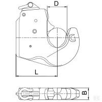 Hak sprzęgający CBM, kat. 3 | poltechparts.pl