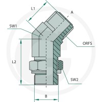 GRANIT WAE 1,3/16 M-ORFS x 3/4 M-BSP 45° 81528493 - 81528493 - Sklep rolniczy PoltechParts