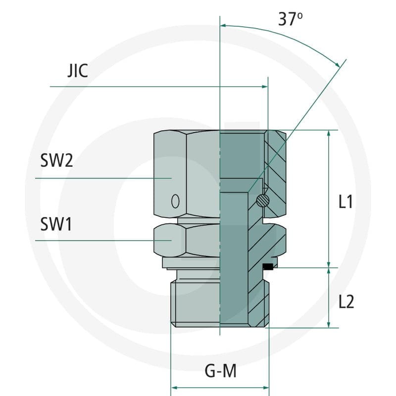 GRANIT GA 1,7/8 FS-JIC x 1,1/2 M-BSP-WD 81527628 - 81527628 - Sklep rolniczy PoltechParts