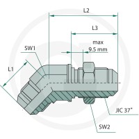 GRANIT WSA 7/8 M-JIC x 7/8 M-JIC 45° 81528017 - 81528017 - Sklep rolniczy PoltechParts