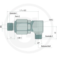 GRANIT Kątowe złącze obrotowe 3/4 x 18L (GZ-GZ) 81527727 - 81527727 - Sklep rolniczy PoltechParts