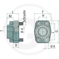 GRANIT Kołnierz SAE 1/2" 3000 BSP 1/2” 81528719 - 81528719 - Sklep rolniczy PoltechParts