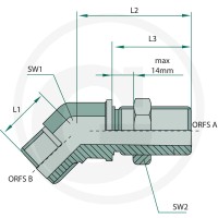GRANIT WSA 11/16 M-ORFS x 11/16 M-ORFS45° 81528387 - 81528387 - Sklep rolniczy PoltechParts