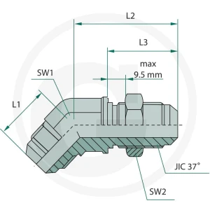 GRANIT WSA 9/16 M-JIC x 9/16 M-JIC 45° 81528015
