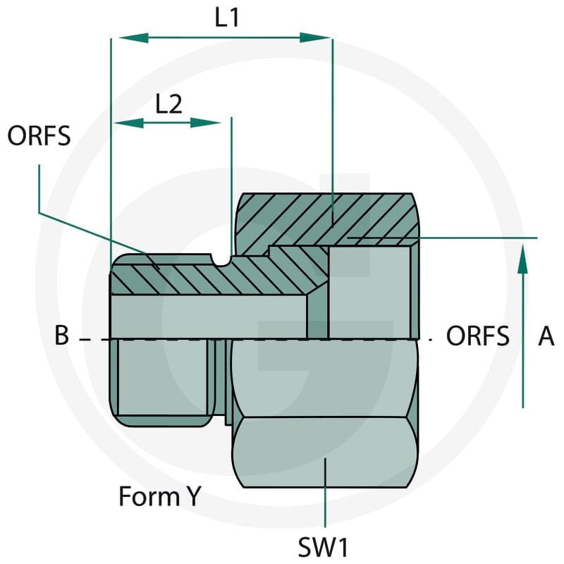 GRANIT GA 1 11/16-12 FS-ORFS x 9/16 M-ORFS 81528407 - 81528407 - Sklep rolniczy PoltechParts