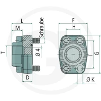 GRANIT Kołnierz SAE 3/4" 6000 BSP 3/4” 81528726 - 81528726 - Sklep rolniczy PoltechParts