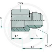 GRANIT GA 7/8 M-JIC x 1/2 F-BSP 81528098 - 81528098 - Sklep rolniczy PoltechParts