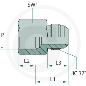 GRANIT GA 1.1/16 M-JIC x 3/4 F-NPT 81528112