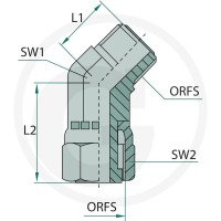 GRANIT WA 13/16 FS-ORFS x 13/16 M-ORFS 45° 81528410 - 81528410 - Sklep rolniczy PoltechParts
