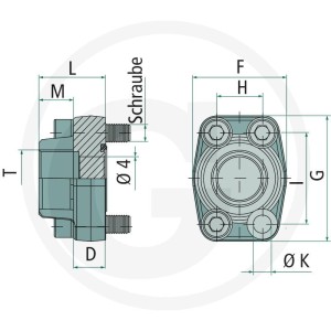 GRANIT Kołnierz SAE 1" 3000 BSP 1” 81528721