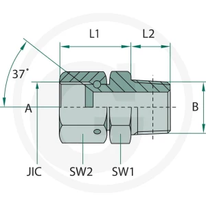 GRANIT GA 1.1/16 FS-JIC x 1/2 M-BSPK 81528156