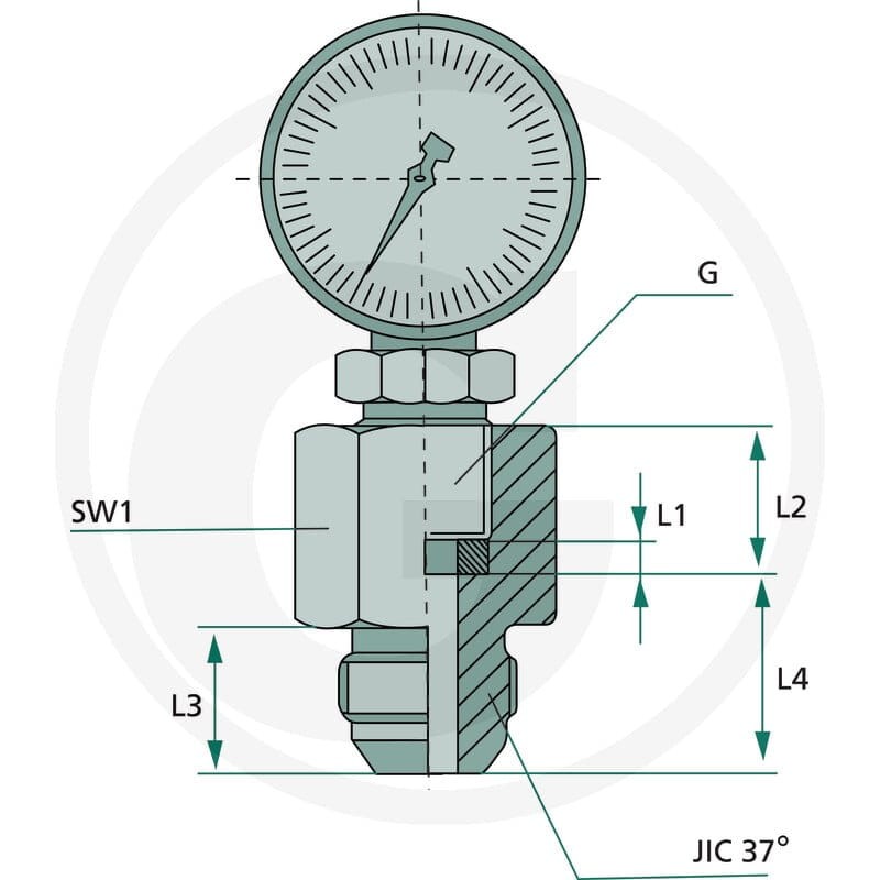 GRANIT GAM 7/16 M JIC x 1/4 M-BSP 81528341 - 81528341 - Sklep rolniczy PoltechParts