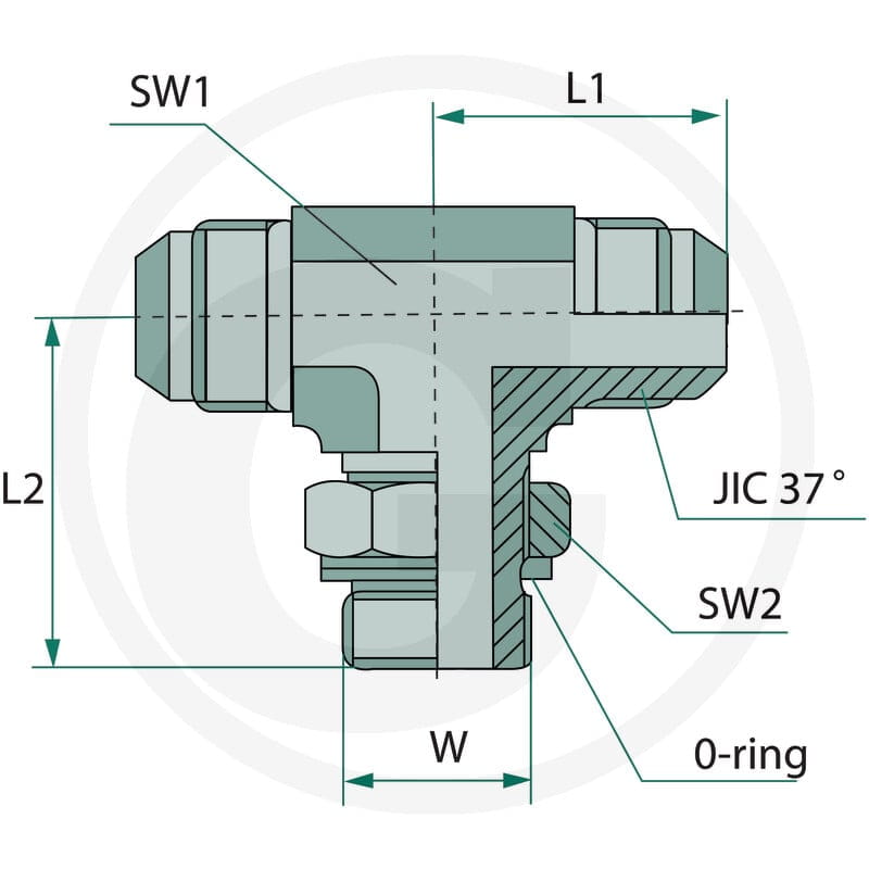 GRANIT TAE 7/8 M-M JIC x 1.1/16 M-UNF 81528333 - 81528333 - Sklep rolniczy PoltechParts