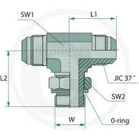 GRANIT TAE 7/8 M-M JIC x 1.1/16 M-UNF 81528333 - 81528333 - Sklep rolniczy PoltechParts