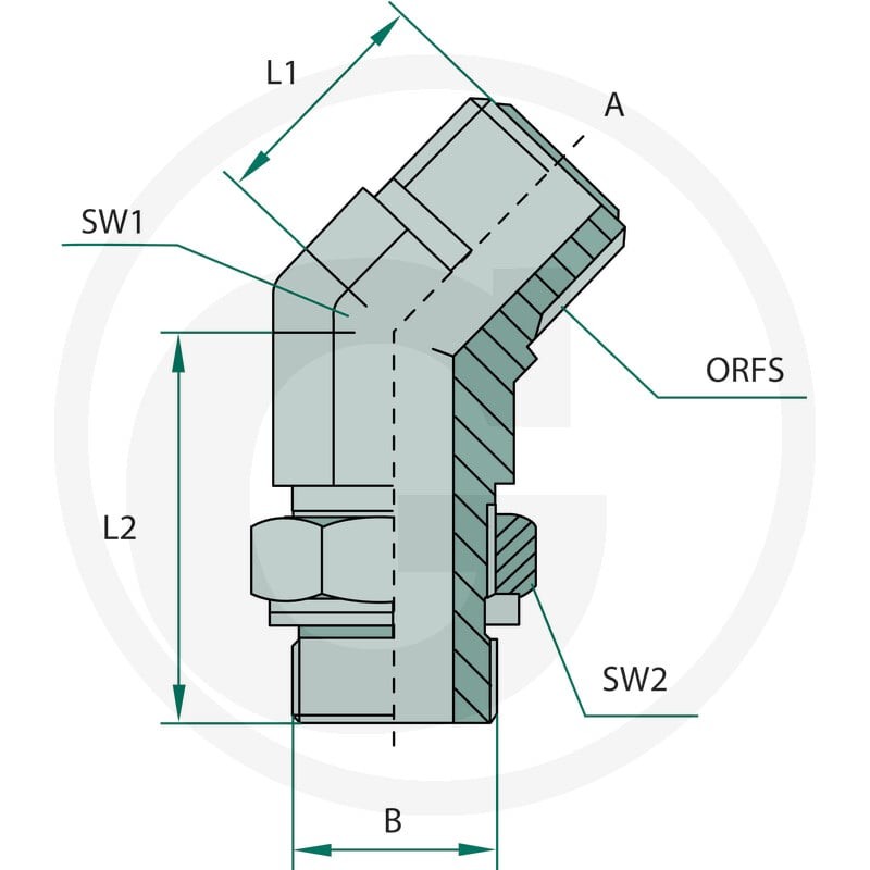GRANIT WAE 11/16 M-ORFS x 3/8 M-BSP 45° 81528496 - 81528496 - Sklep rolniczy PoltechParts