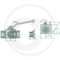 GRANIT Zawór kulowy BKH-3L V4A 15 L (M22x15) 81527119 - 81527119 - Sklep rolniczy PoltechParts