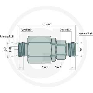 GRANIT Proste złącze obrotowe 06L x 06L (GZ-GZ) 81527711