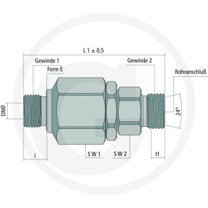 GRANIT Proste złącze obrotowe 3/4 x 18L (GZ-GZ) 81527705