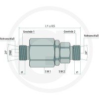 GRANIT Proste złącze obrotowe 12L x 12L (GZ-GZ) 81527714 - 81527714 - Sklep rolniczy PoltechParts