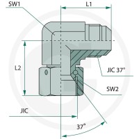 GRANIT WA 7/8 FS-JIC x 7/8 M-JIC 81526177 - 81526177 - Sklep rolniczy PoltechParts