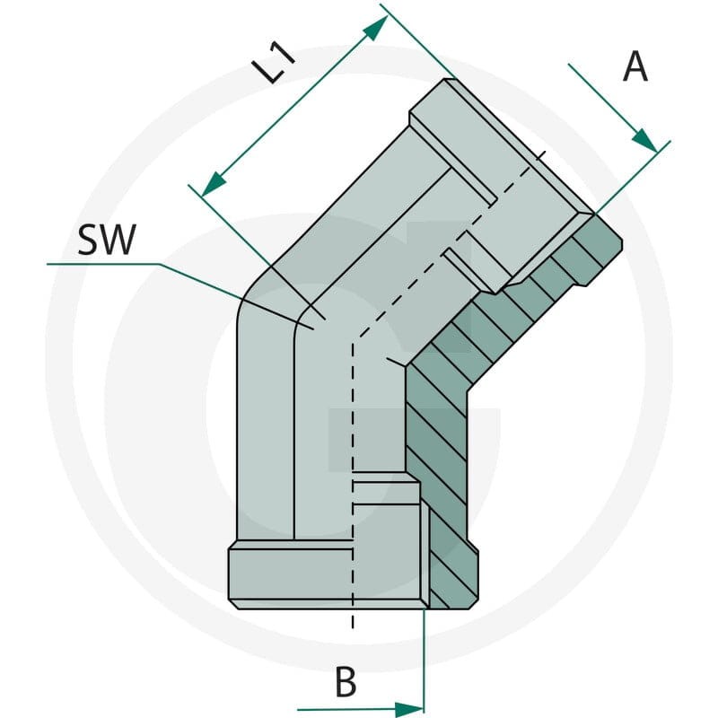 GRANIT WA 1 F-BSP x 1 F-BSP 45° 81526398 - 81526398 - Sklep rolniczy PoltechParts